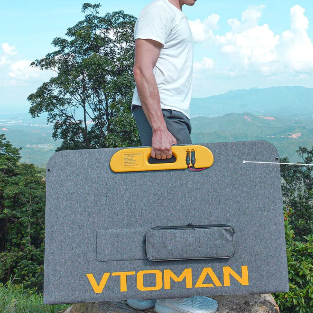 VTOMAN VS400 Panello Fotovoltaico Portatile 400W - 48V pieghevole con certificazione IP67 Impermeabile con Adattatori Anderson XT60 DC5521 adatto per Jump 2200 e FlashSpeed 1000/1500