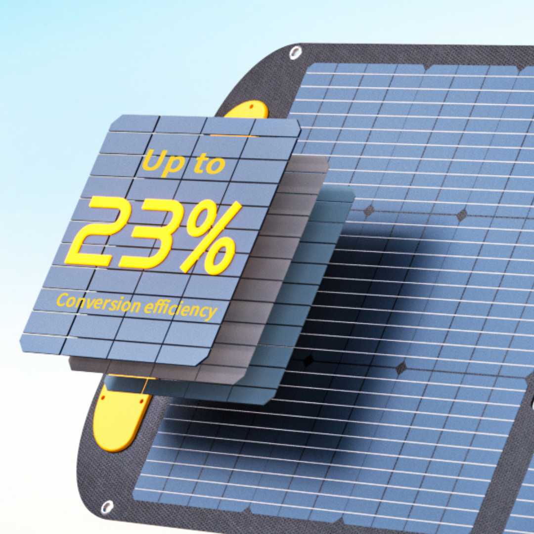 VTOMAN VS110 Panello Fotovoltaico Portatile da 110W - 19V pieghevole con certificazione IP67 impermeabile con adattatori Anderson XT60 DC5521 per Jump 600X/1500X/2200 e FlashSpeed 300/600/1000