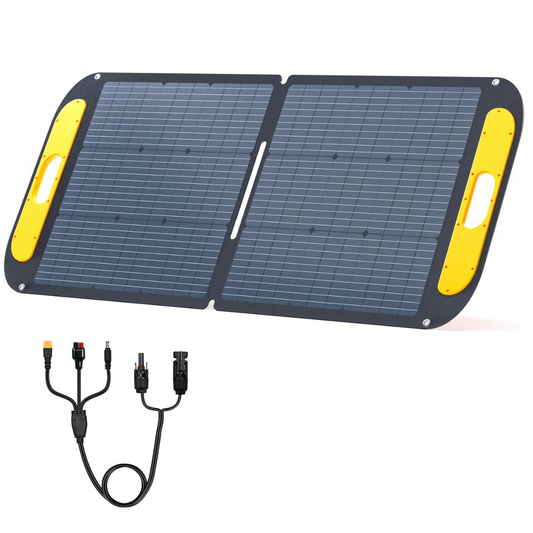 VTOMAN VS110 Panello Fotovoltaico Portatile da 110W - 19V pieghevole con certificazione IP67 impermeabile con adattatori Anderson XT60 DC5521 per Jump 600X/1500X/2200 e FlashSpeed 300/600/1000