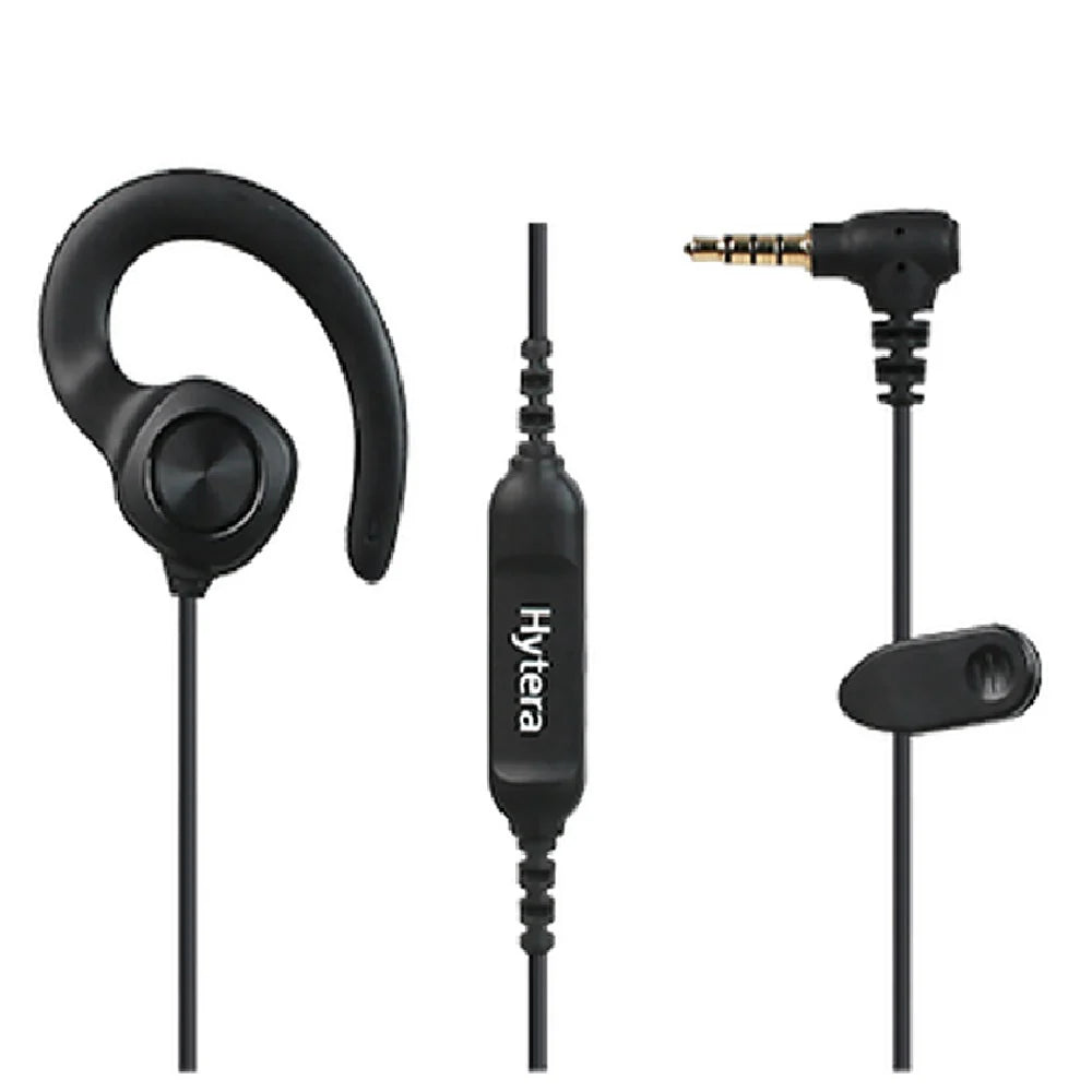 Hytera EHS26-R Auricolare con gancio C Hook con microfono e PTT per radio POC PNC360/PNC380/PNC560
