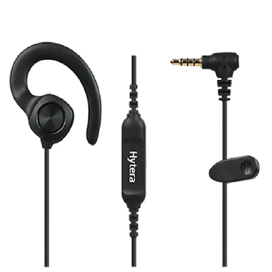 Hytera EHS26-R Auricolare con gancio C Hook con microfono e PTT per radio POC PNC360/PNC380/PNC560