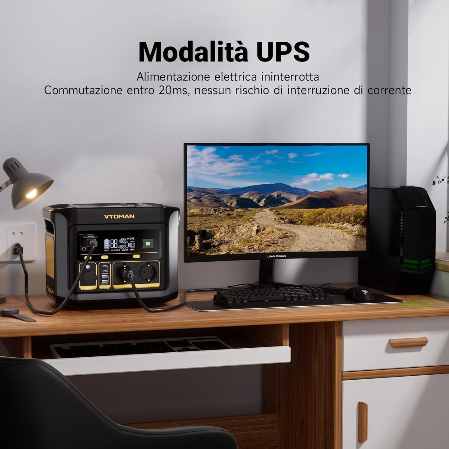 VTOMAN FlashSpeed 600 Stazione di Energia Portatile 499Wh 600W con prese EU