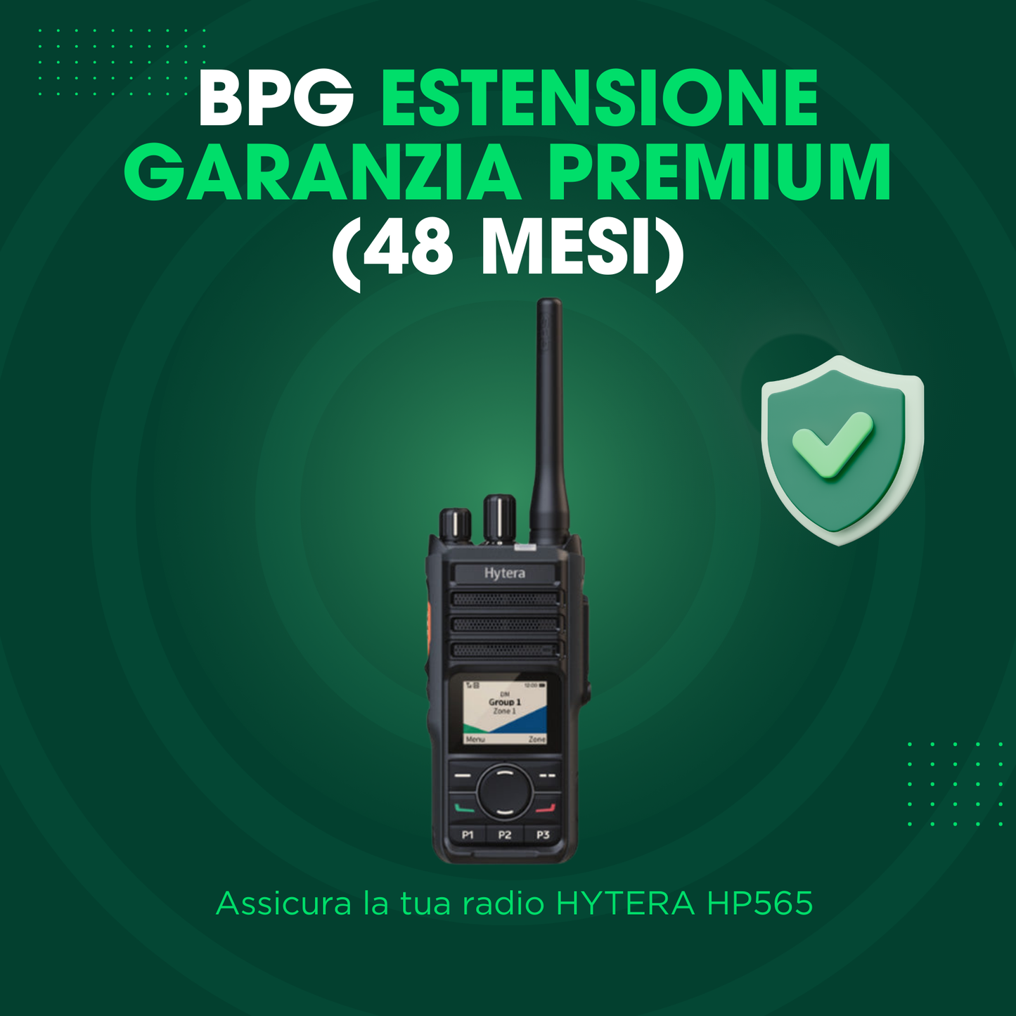 Servizio estensione garanzia PREMIUM 48 mesi (totale 4 anni) - Hytera HP565