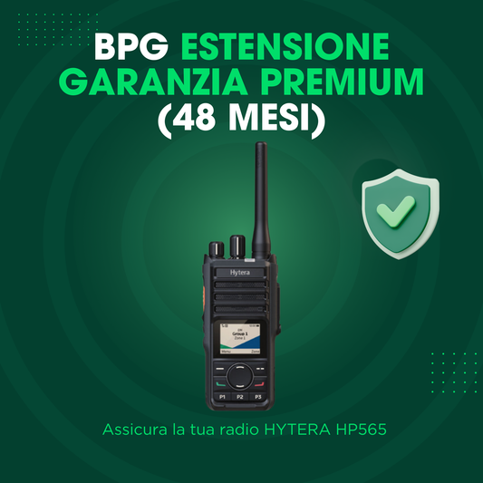 Servizio estensione garanzia PREMIUM 48 mesi (totale 4 anni) - Hytera HP565