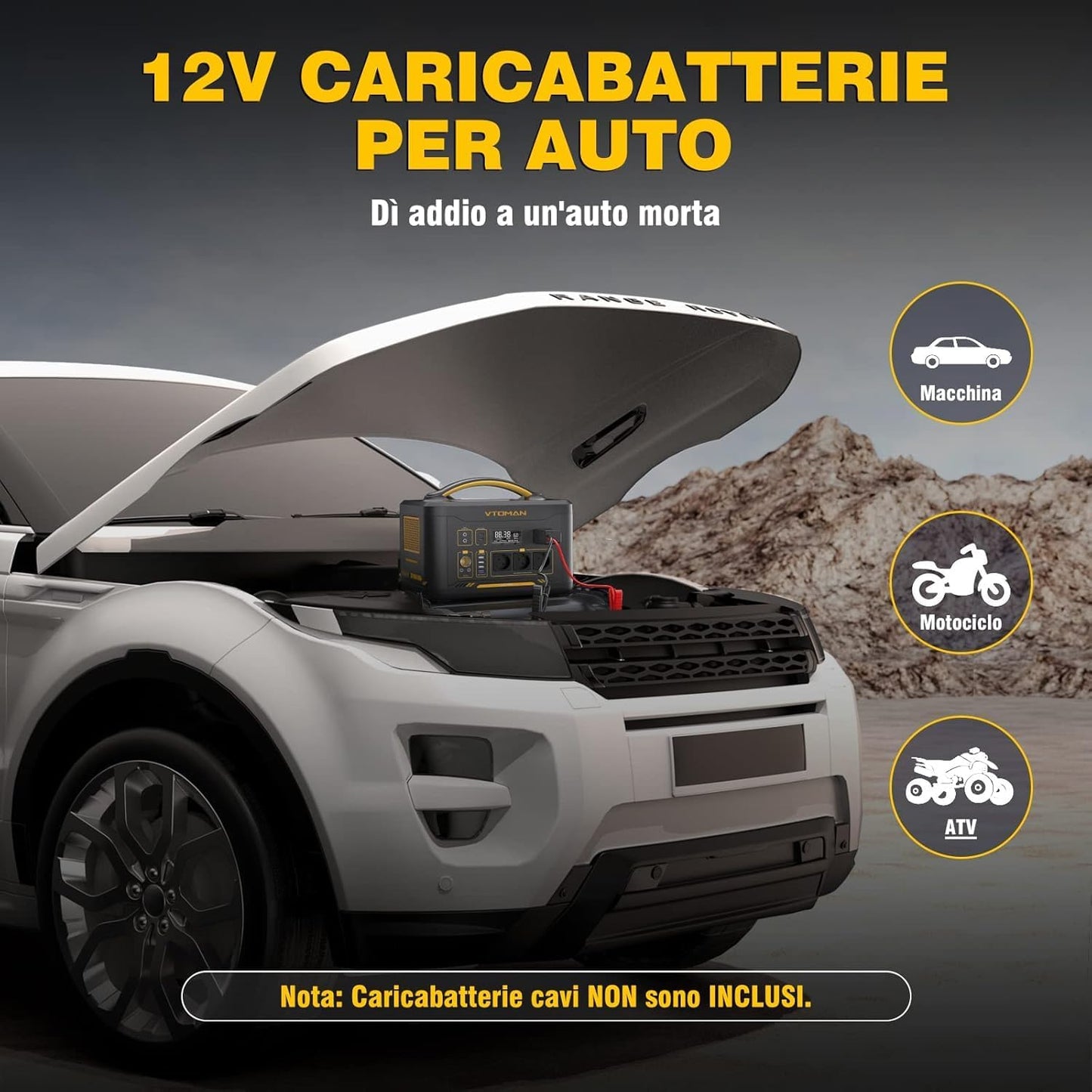VTOMAN JUMP 2200 Stazione di Energia Portatile 1548Wh 2200W con prese EU