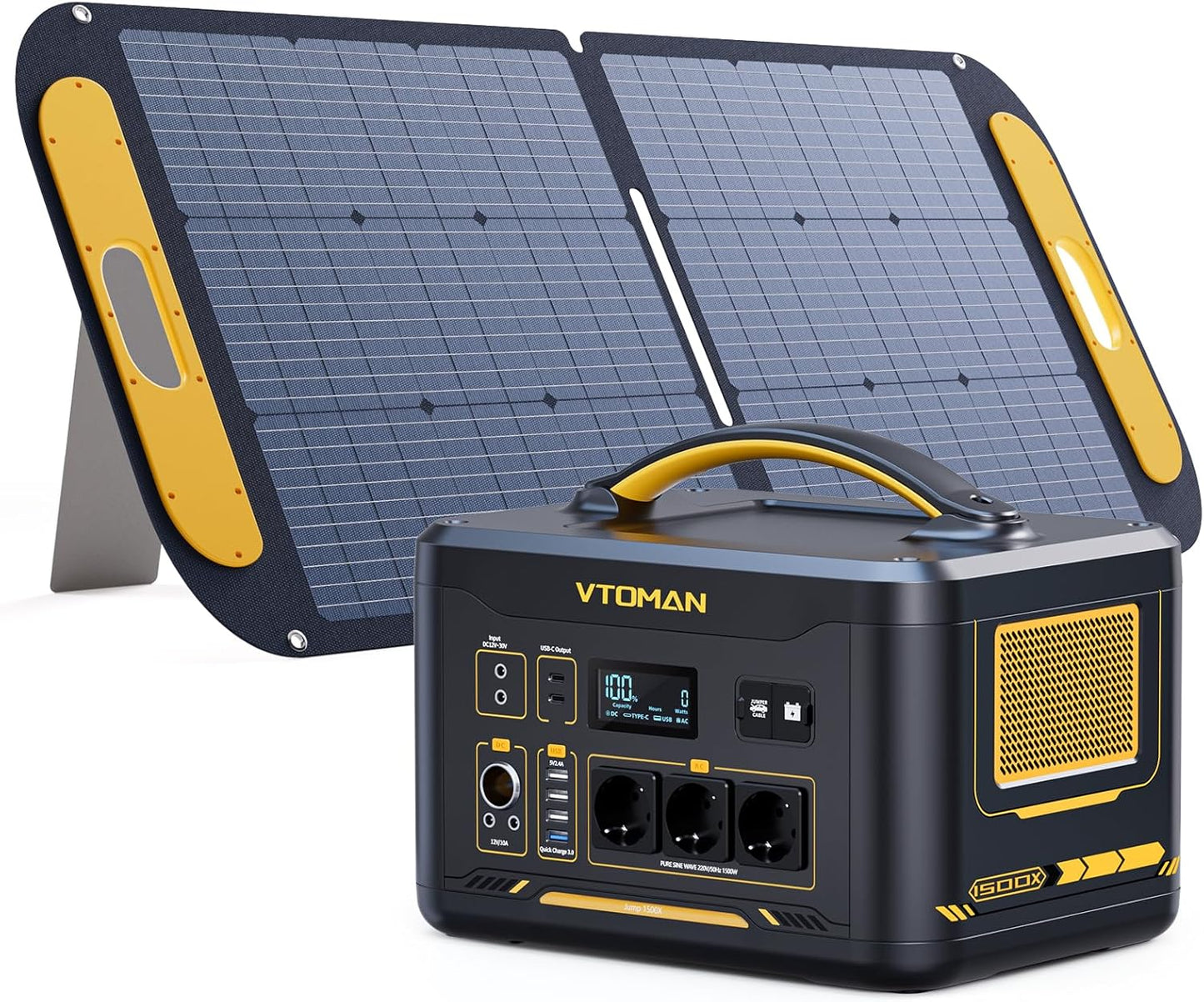 VTOMAN JUMP 1500X Stazione di Energia Portatile 828Wh 1500W con prese EU