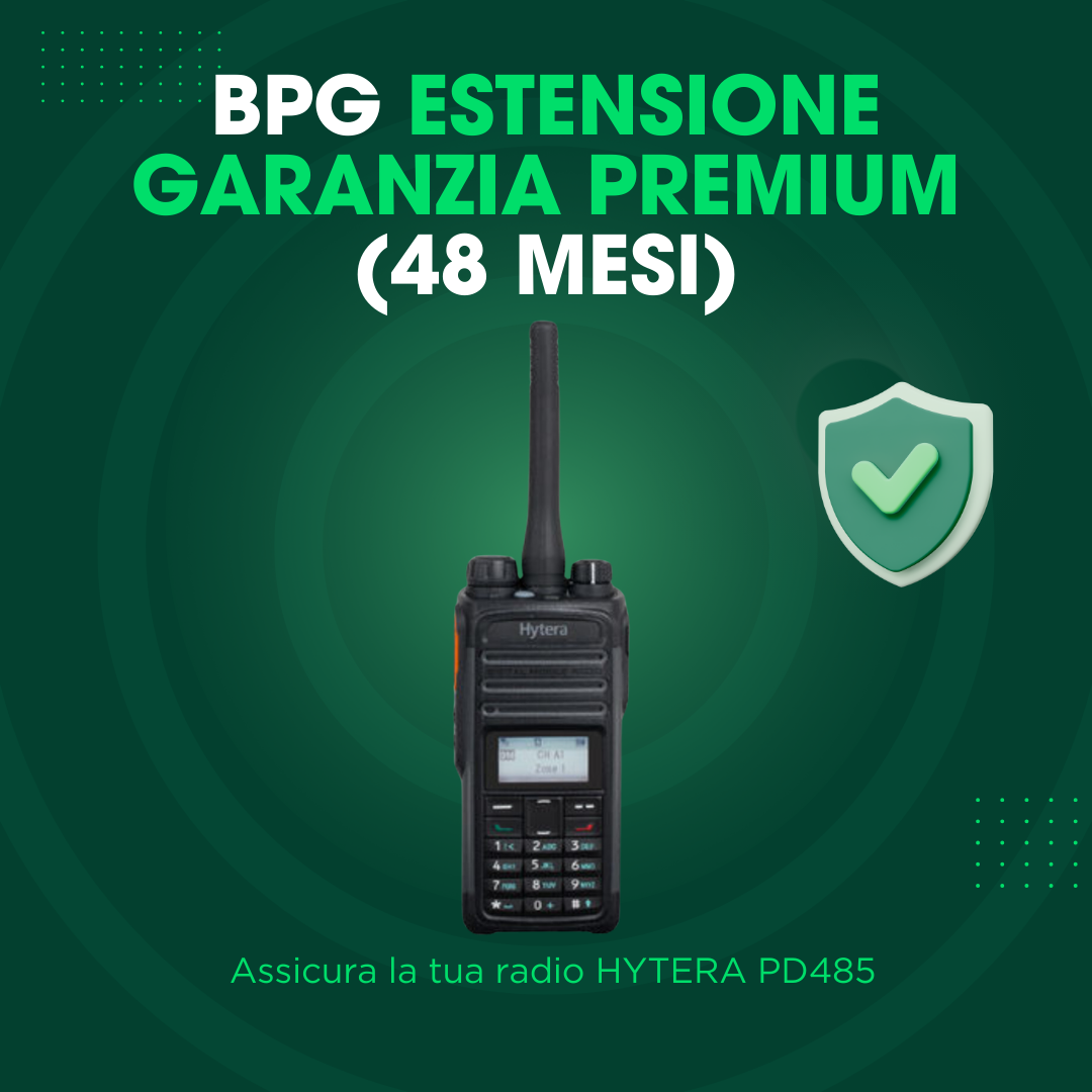 Servizio estensione garanzia 48 mesi PREMIUM (totale 4 anni) - Hytera PD485
