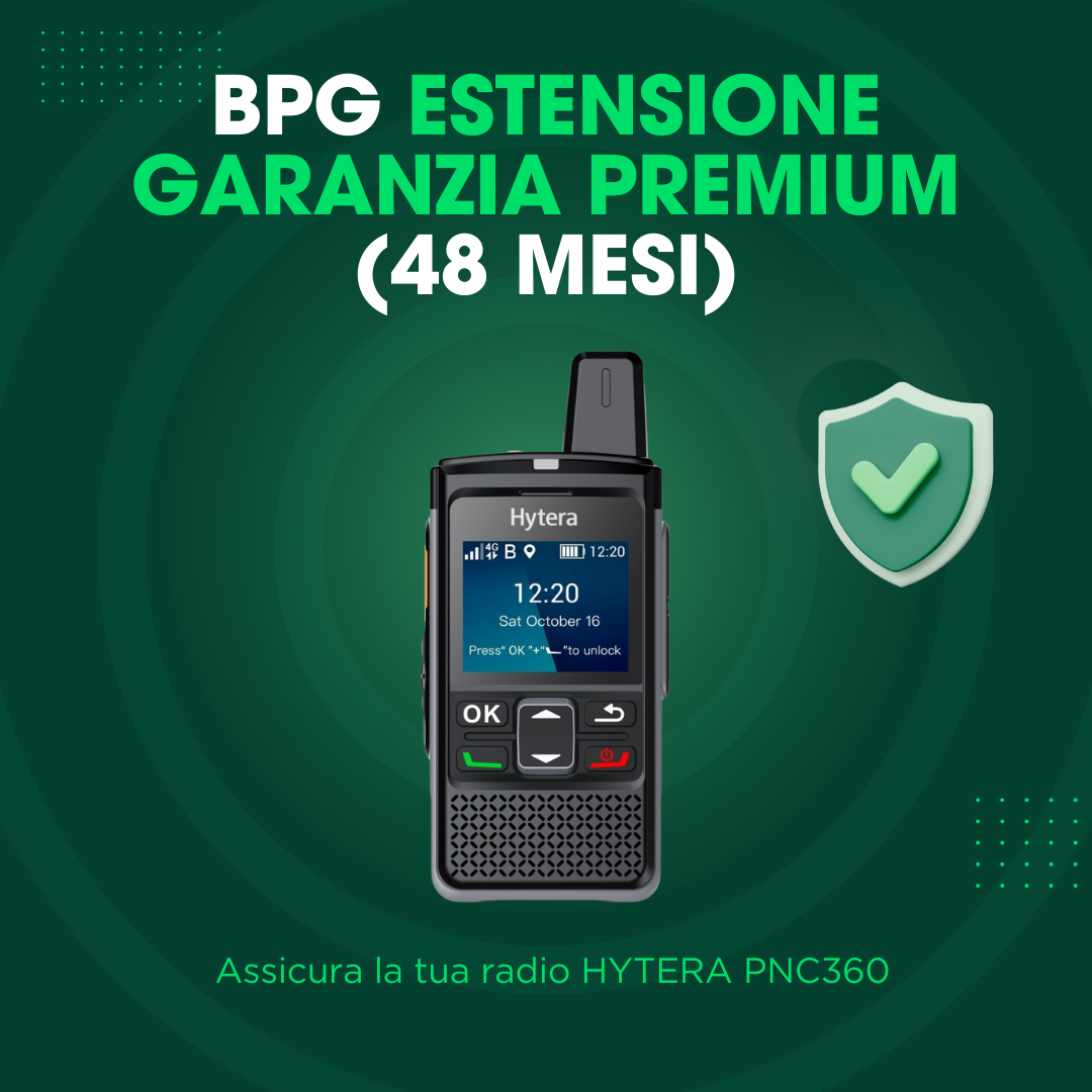 Servizio estensione garanzia 48 mesi PREMIUM (totale 4 anni) - Hytera PNC360