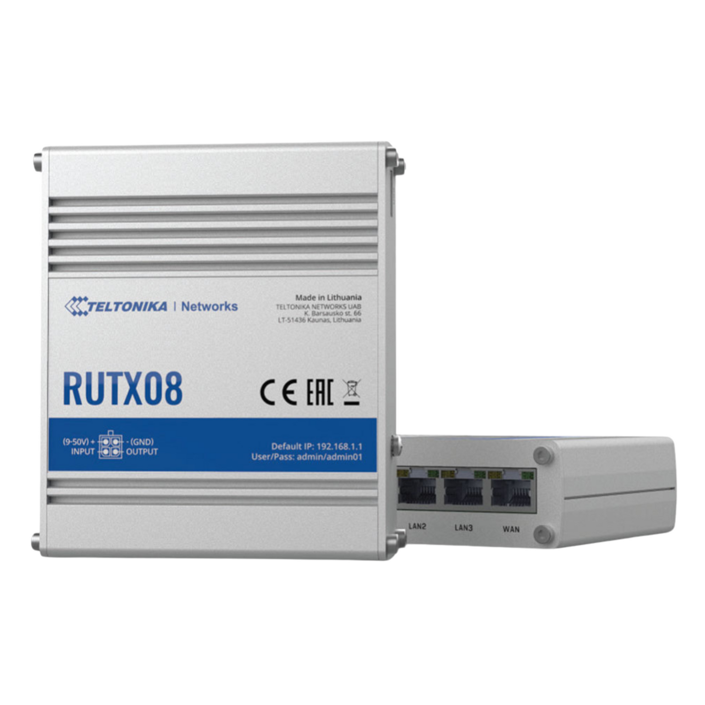 Teltonika RUTX08 Industrial Router without cellular, 4 porte Gigabit Ethernet