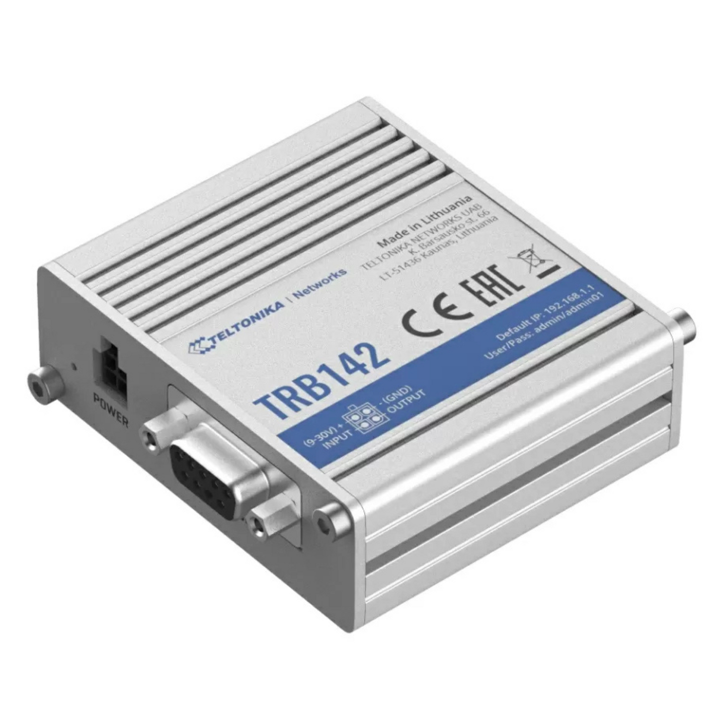 Teltonika TRB142 Industrial LTE Cat 1 Gateway with RS232 Interface and a microUSB port