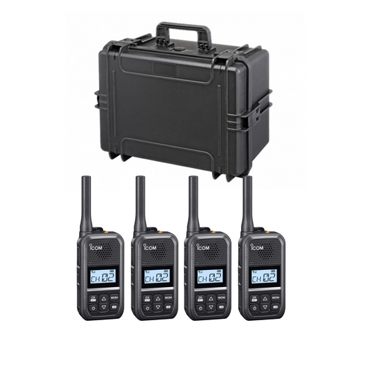 Icom IC-U20SR Kit Valigia di Ricarica da 4 Radio Ricetrasmittenti Professionali PMR446