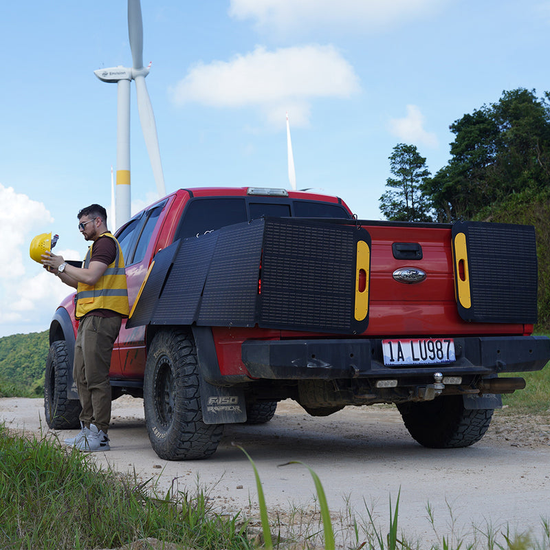 VTOMAN VS220 Panello Fotovoltaico Portatile da 220W - 19V pieghevole con certificazione IP67 impermeabile con adattatori MC-4 Anderson XT60 DC5521 per Jump 1500X/2200 e FlashSpeed 600/1000