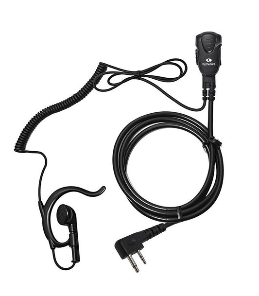 Micro-earphone with ergonomic earhanger compact size x ICOM IC-U20SR/ID-52E/ID-50E/ID-51E/ID-31E/IP503H/IP501H