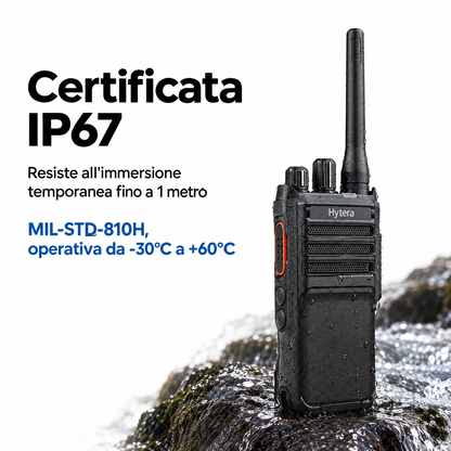 Hytera HP505 Ricetrasmettitore professionale DMR VHF - Inclusa Programmazione Canale E