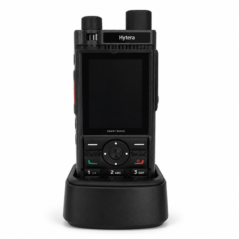 Hytera CH20L27 Base caricabatterie dual-unit (per 1 radio e 1 batteria) per batterie Li-Polymer da usare con PS2030 fornito con la P50, P50PRO e P60