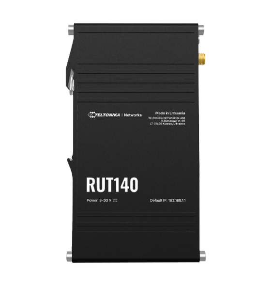 Teltonika RUT140 Industrial Router, Wi-Fi 2.4 GHz (b/g/n), 2x 10/100 ETH