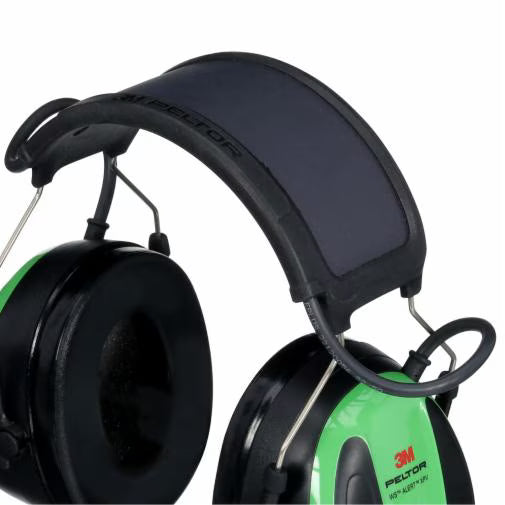 3M Peltor WS Alert XPV (MRX21A1WS7) Cuffie microfono con Bluetooth ad alimentazione solare verde con bardatura temporale