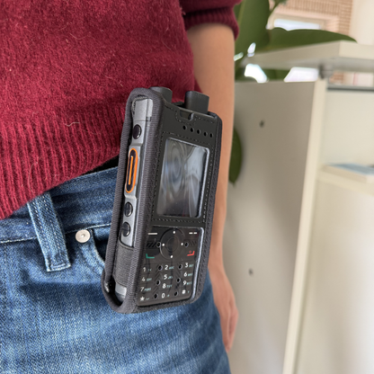 Custodia morbida in pelle per Hytera P50 e P50PRO con clip da cintura