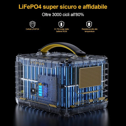 VTOMAN Jump 1500X EXTRA BATTERY 1548Wh con cavo CP3500 per collegamento a Jump 1500X/2200