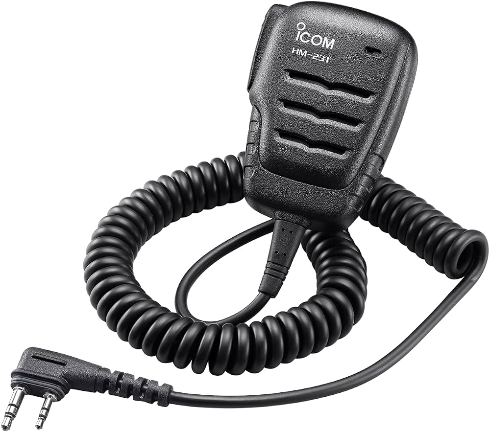Icom HM-231 Microfono altoparlante per IC-A25NE, IC-A25CE VHF Aeronautico, impermeabile IPX7