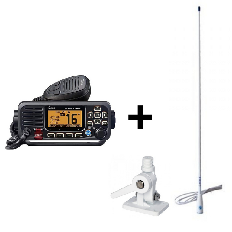 Icom IC-M330GE VHF + antenna Scout KS-21 + Base + cavo 5m RG58