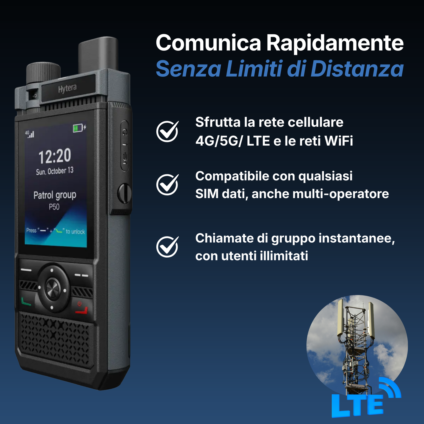 Hytera Radio POC P50 (SIM esclusa) (((TEST))))