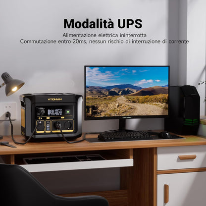 VTOMAN FlashSpeed 600 Stazione di Energia Portatile 499Wh 600W con prese EU