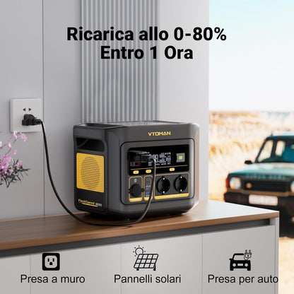 VTOMAN FlashSpeed 600 Stazione di Energia Portatile 499Wh 600W con prese EU