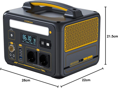 VTOMAN JUMP 600X Stazione di Energia Portatile 299Wh 600W con prese EU
