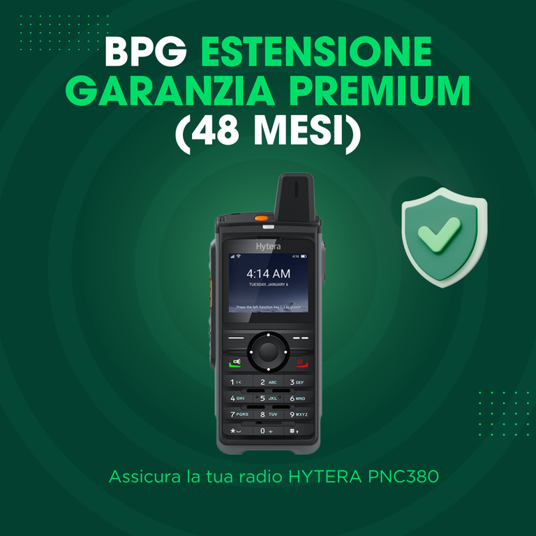 Servizio estensione garanzia PREMIUM 48 mesi (totale 4 anni) - Hytera PNC380