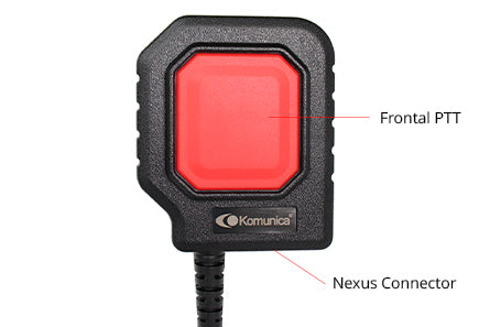 Komunica PTT-PRO2-ICA25-K5 Pulsante PTT con presa J11 (NEXUS) per Icom IC-A25 e IC-A16 da abbinare a FLX2-200 e cuffie 3M Peltor senza PTT