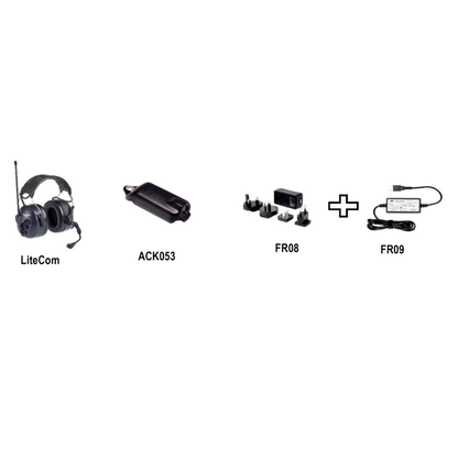 3M Peltor LiteCom (MT53H7A4400-EU) Cuffie microfono con radio incorporata PMR446 con PTT con bardatura temporale