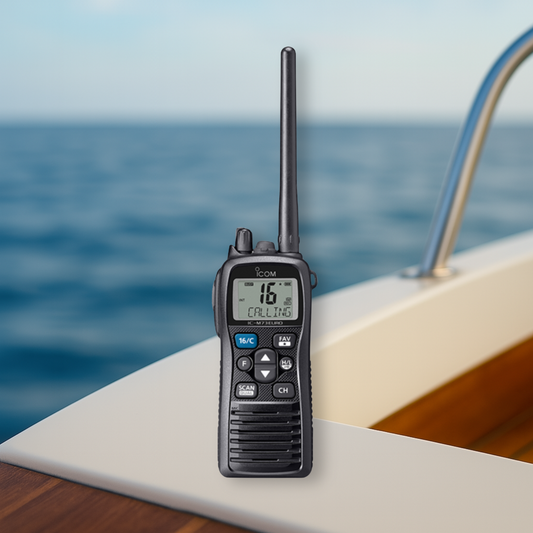 IC-M73EURO Icom – Ricetrasmettitore VHF nautico ergonomico, resistente con funzione Vox integrata
