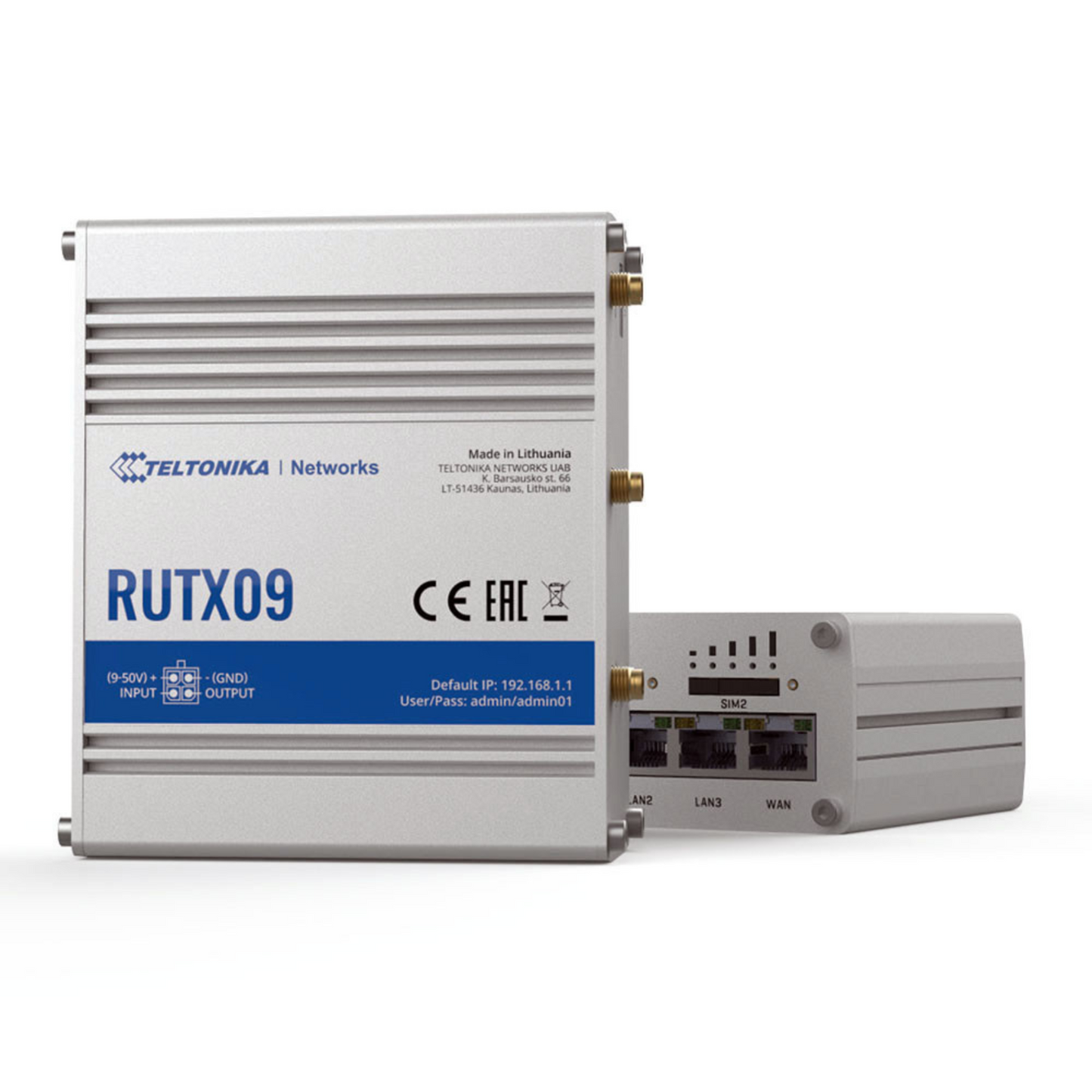 Teltonika RUTX09 Router Industriale IoT con Doppia Sim e 4 porte Gigabit Ethernet Cat6