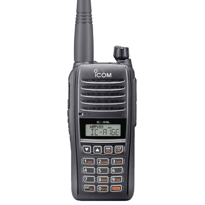 Icom IC-A16E, icom radio, icom radio vhf,rradio aeronautica, radio aeronautica icom, radio vhf aeronautica, icom aeronautica,icom aeronautico, ricetrasmittente aeronautica portatile