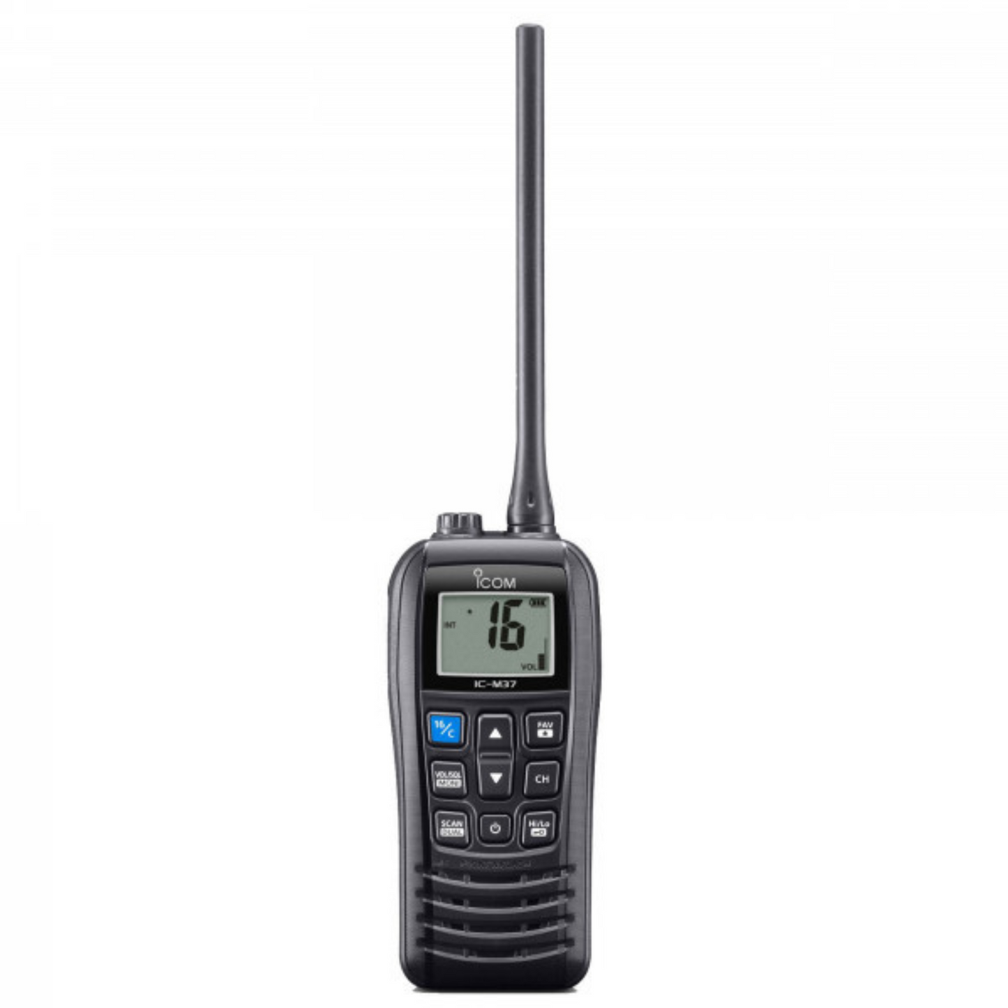 IC-M37E Icom – Ricetrasmettitore VHF nautico galleggiante portatile con sistema di individuazione luminoso