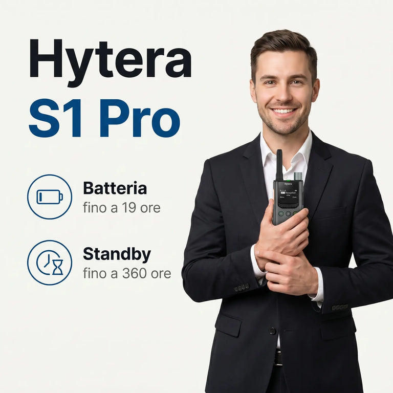 Hytera S1 Pro LF Ricetrasmettitore professionale di uso libero analogico/digitale PMR446/DMR446