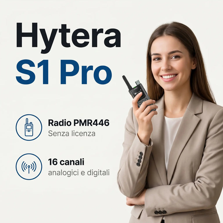 Hytera S1 Pro LF Ricetrasmettitore professionale di uso libero analogico/digitale PMR446/DMR446