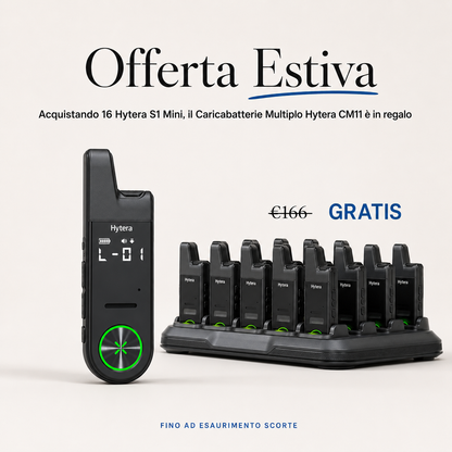 Hytera S1 Mini LF Ricetrasmettitore professionale di uso libero analogico PMR446 con auricolare